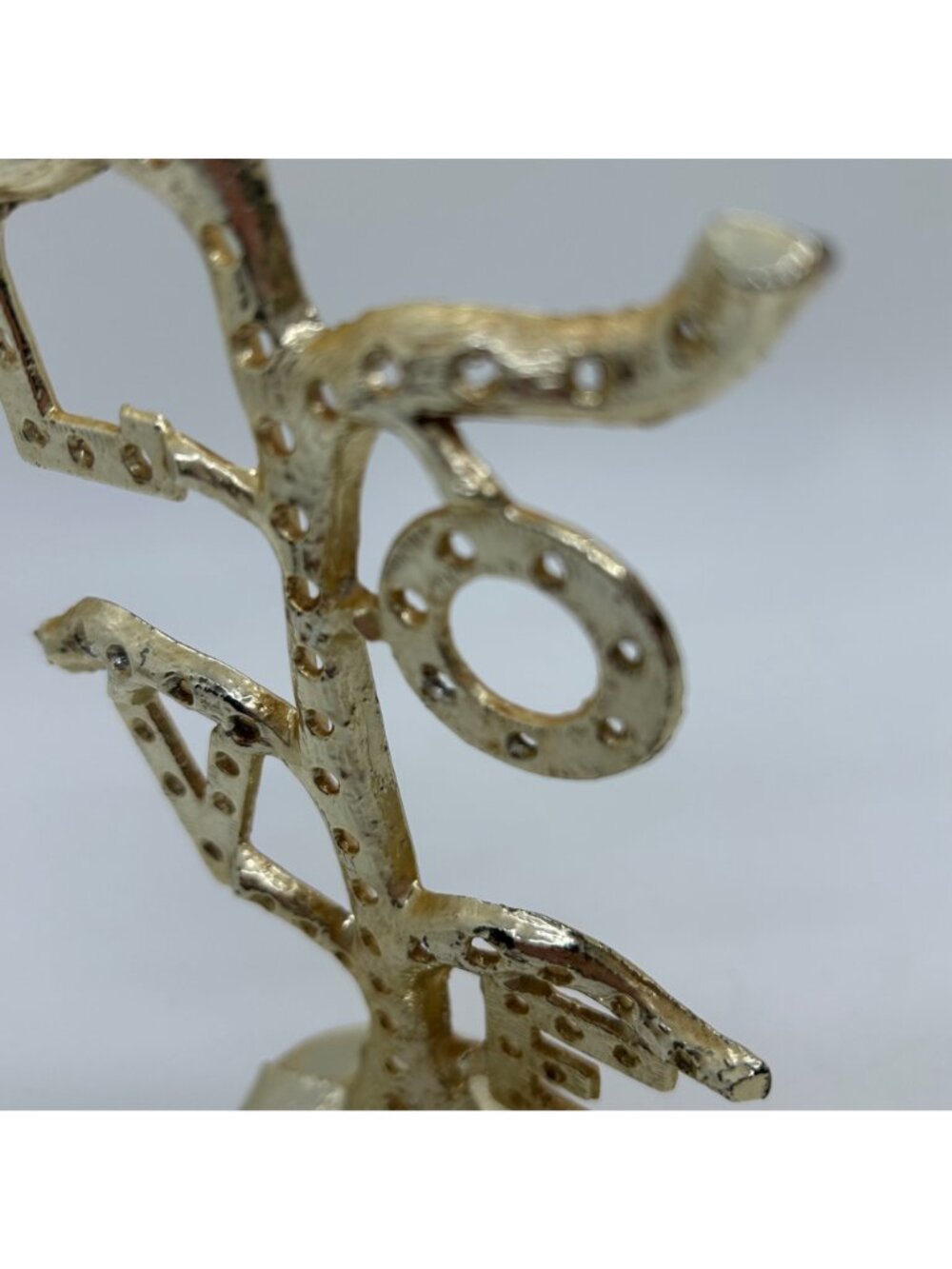 Vintage 1960s Earring Tree Torino Gold-tone LOVE Tree Figurine Gold-tone Display - Picture 13 of 16